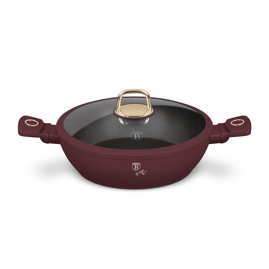 Garnek płytki 3,8L z pokrywką 28cm Berlinger Haus Leonardo Collection BH-8038