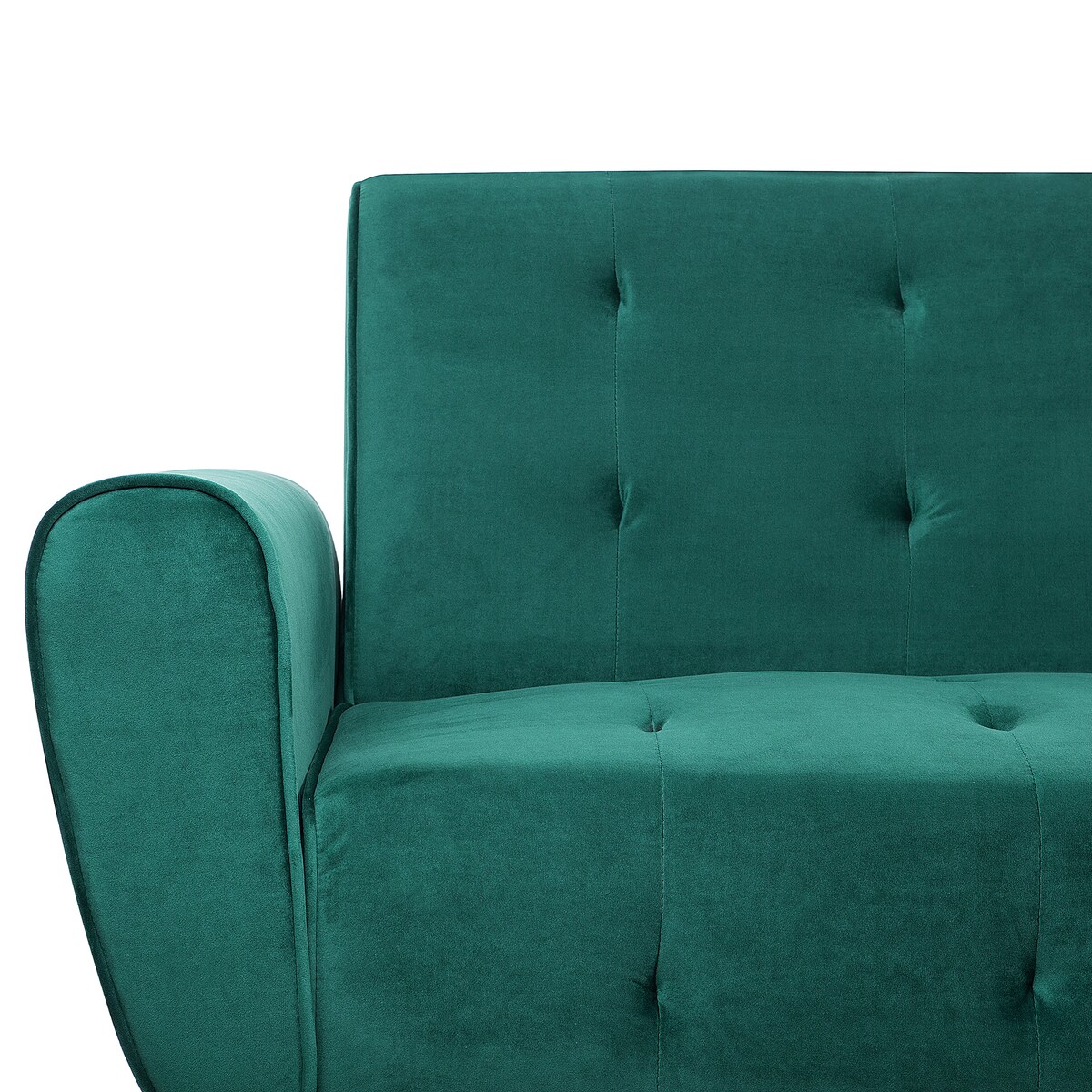 Sofa rozkładana dla 3 osób SELNES Welur Szmaragdowy
