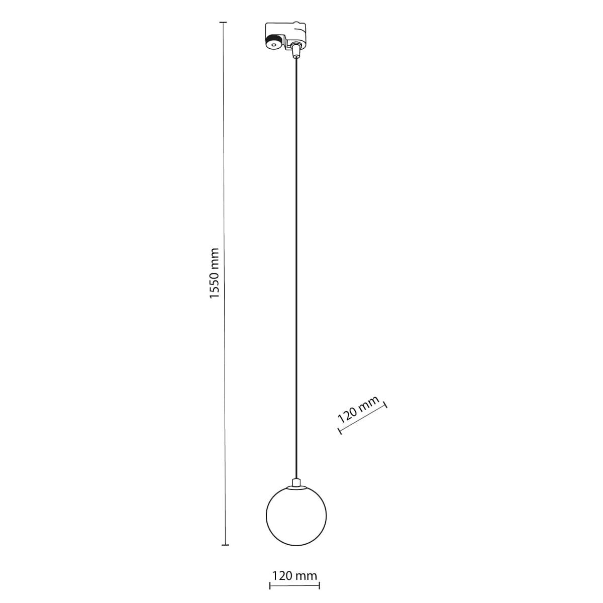 Lampa wisząca kula Tracer 4928 TK Lighting szynowa 1-fazowa bursztynowa