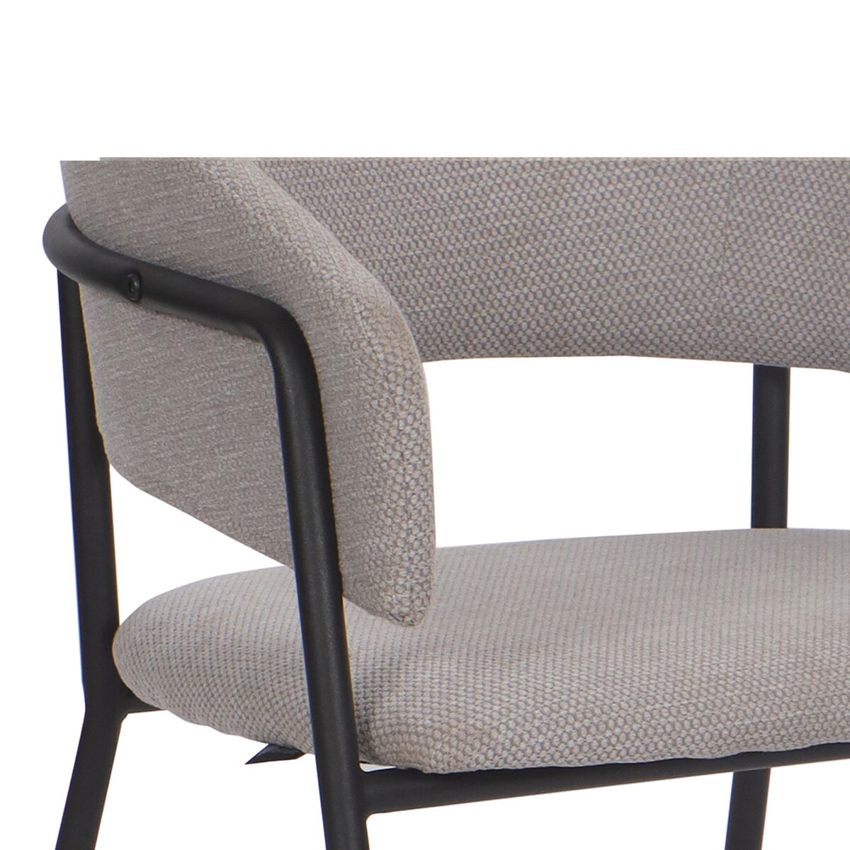 Krzesło tapicerowane glamour szenilowe OVO jasnoszare