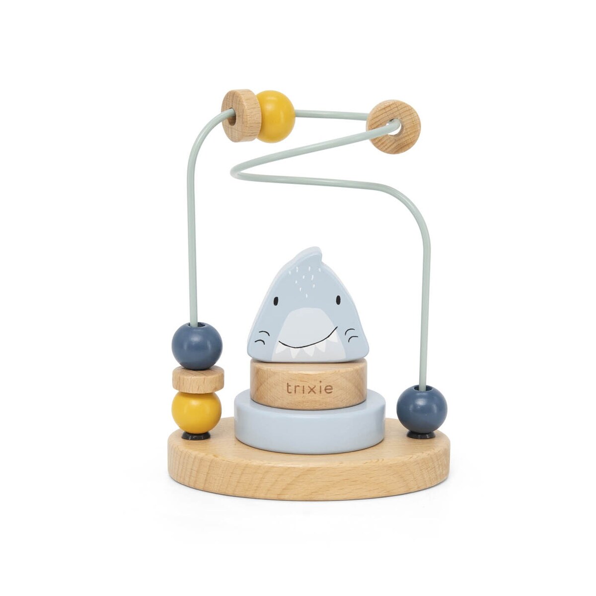 Labirynt z drewnianymi koralikami - Rekin Trixie Baby