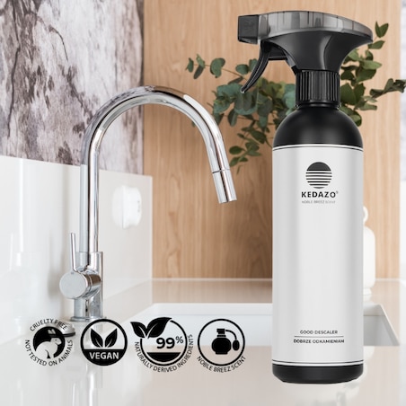 Odkamieniacz do kranów, pryszniców, dysz-KEDAZO Good Descaler — środek do odkamieniania | Blask bez kamienia