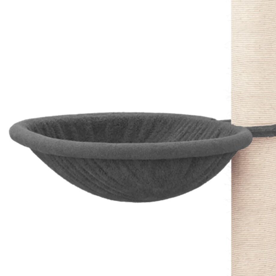 vidaXL Drapak dla kota z sizalowymi słupkami, ciemnoszary, 94,5 cm