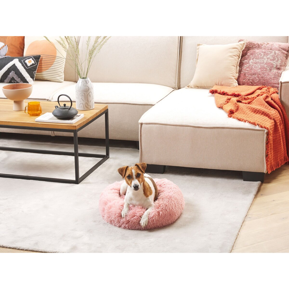 Legowisko 50 x 50 cm różowe KULU