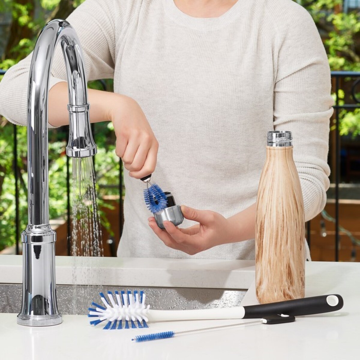 Szczotki do bidonów i kubków na wynos Good Grips, 3 szt., OXO