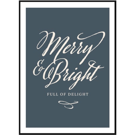 Poster Story, Plakat, Obraz - Merry and Bright, wymiary 30 x 42 cm