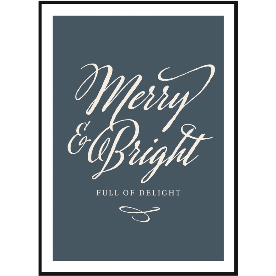 Poster Story, Plakat, Obraz - Merry and Bright, wymiary 30 x 42 cm