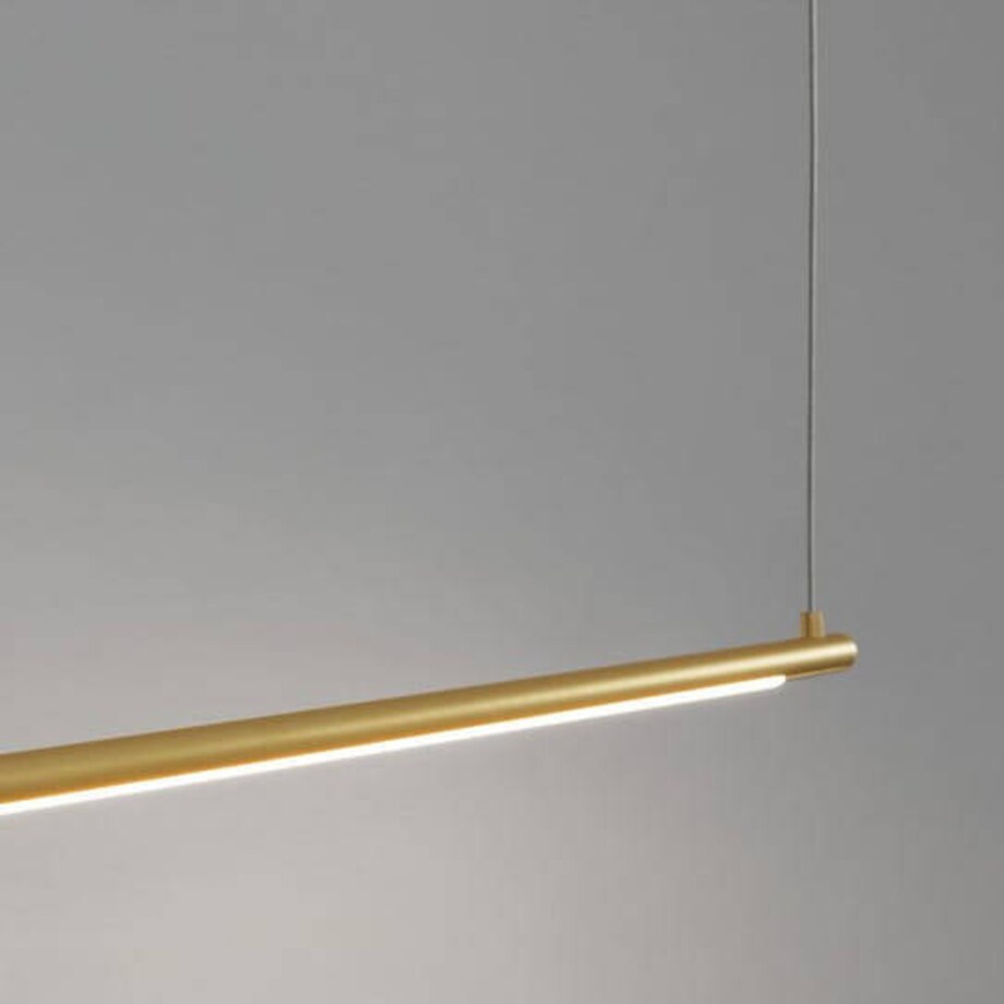 Wisząca LAMPA listwa BUGA LE41356 minimalistyczna OPRAWA zwis LED 20W 3000K tuba złota, Luces Exclusivas