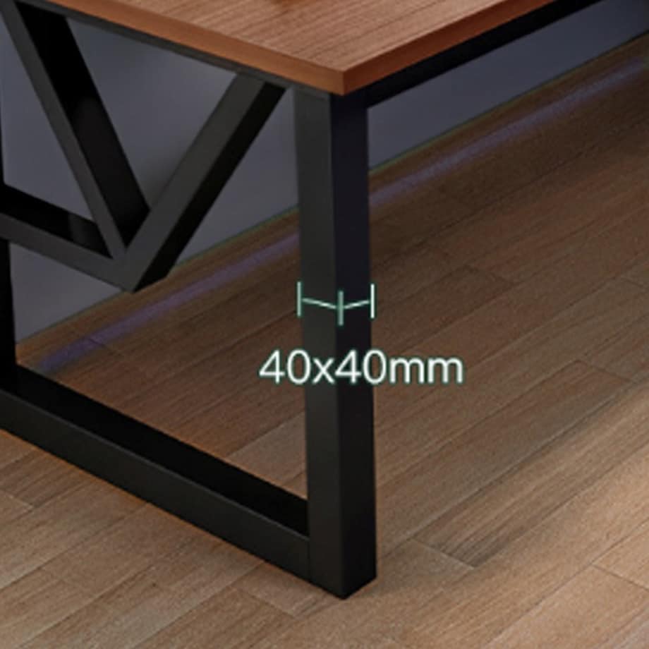 Biurko gamingowe nowoczesne komputerowe ciemny buk industrialne loft 120 cm