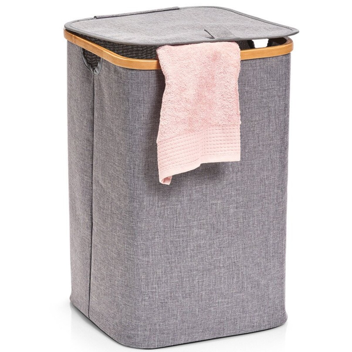 Kosz na pranie z płótna, duży pojemnik z tkanin, pudełko na ubrania.