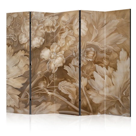 Parawan Jednostronny Rzeźbione kwiatowe ornamenty 225x172cm