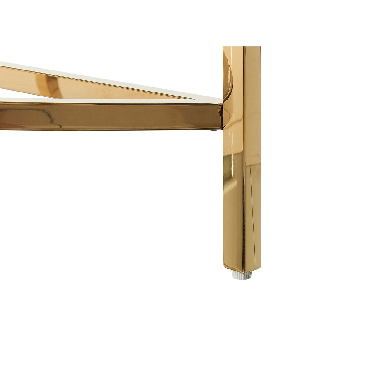 Konsola szklana efekt marmuru biało-złota ORITA