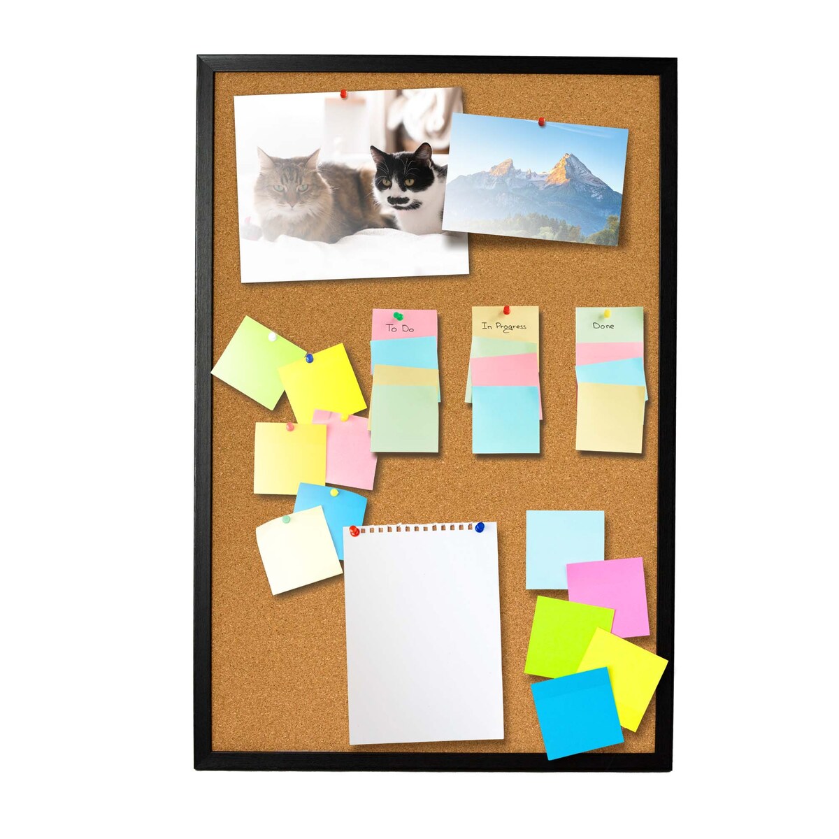 Tablica Korkowa Duża 60X90 Cm W Drewnianej Ramie Czarna