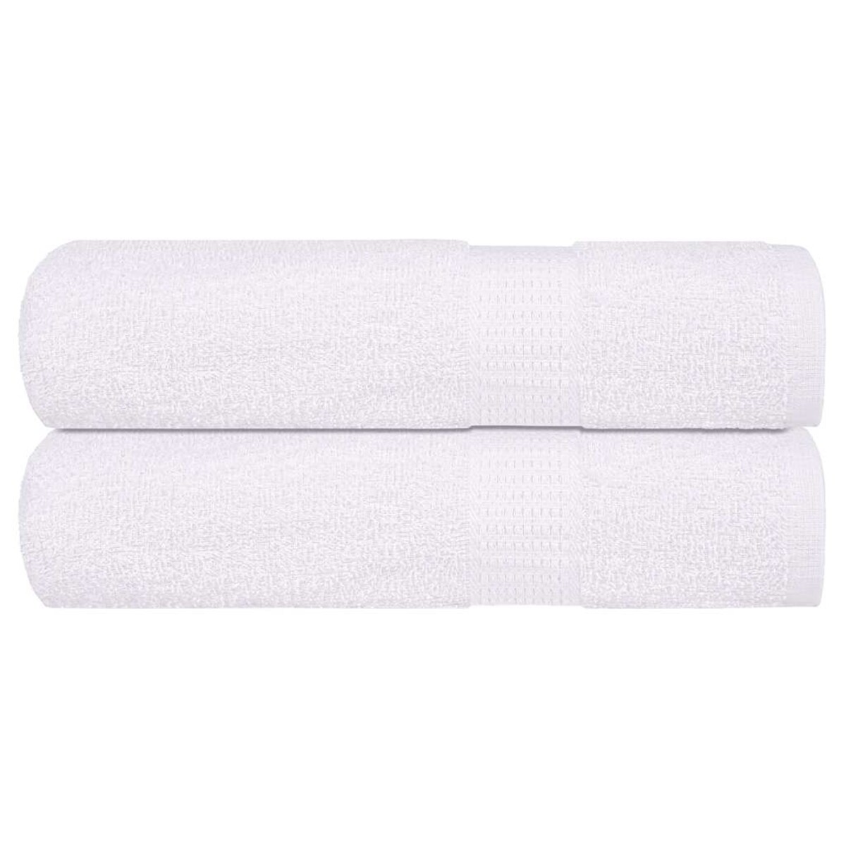vidaXL Ręczniki do rąk, 2 szt., białe, 50x100 cm, bawełna 100%