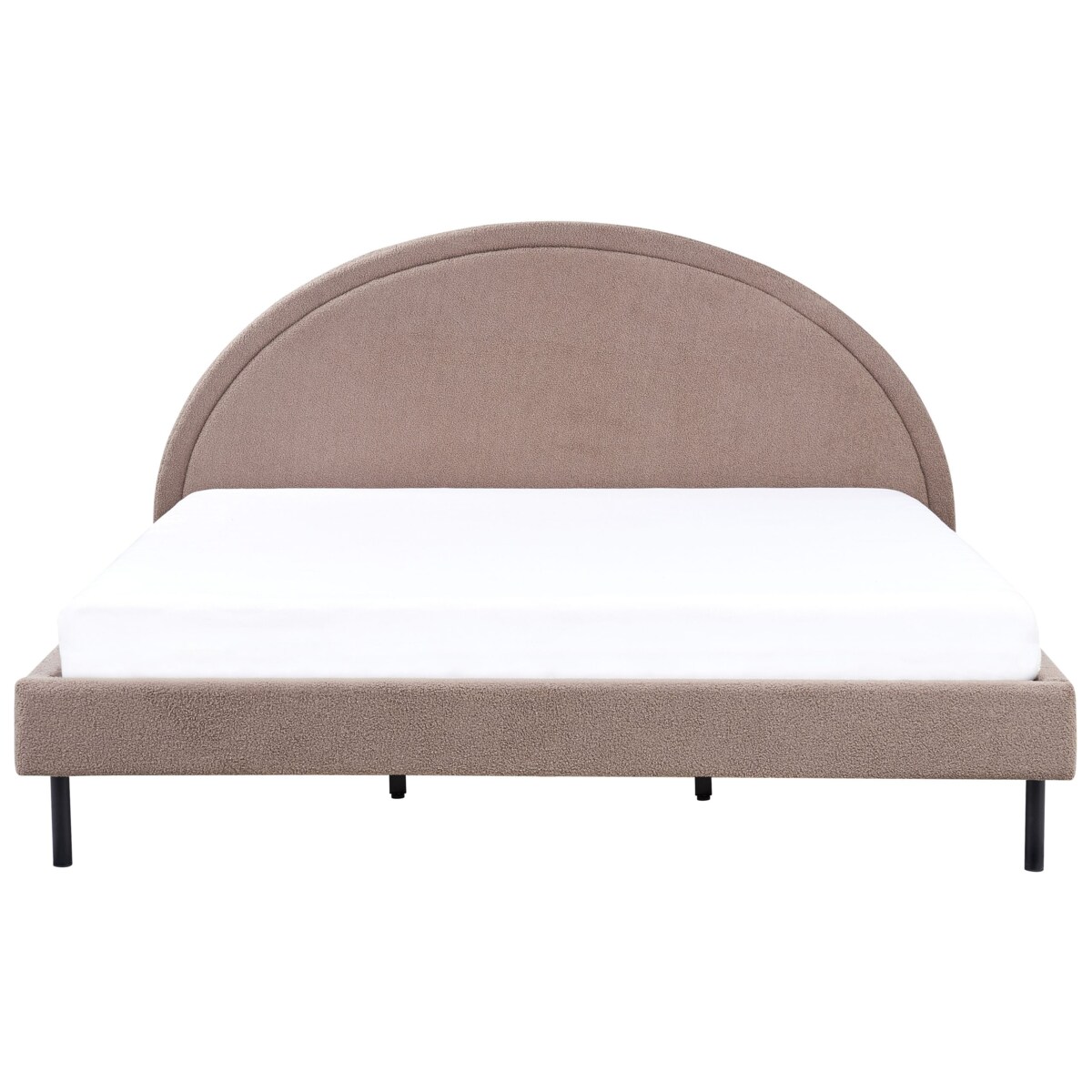 Łóżko Boucle MARGUT 180 x 200 cm Beżowoszary