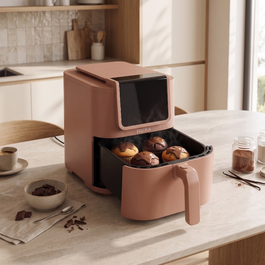 Frytkownica beztłuszczowa Air Fryer 5 L 1500 W HU.KA CrunchUp - Warm Clay
