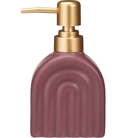 Dozownik na mydło 15x9x6 cm ceramiczny 320 ml TOPIK fioletowy