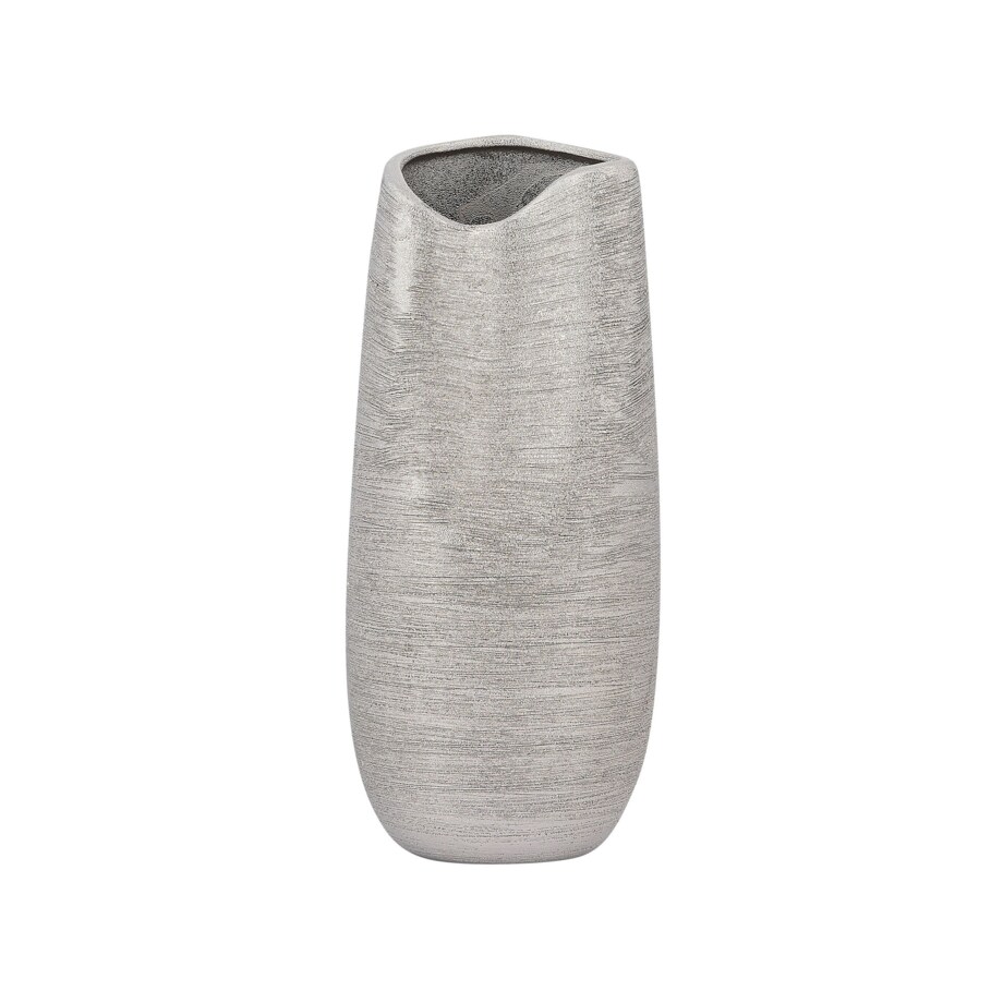 Wazon dekoracyjny ceramiczny srebrny DERBE