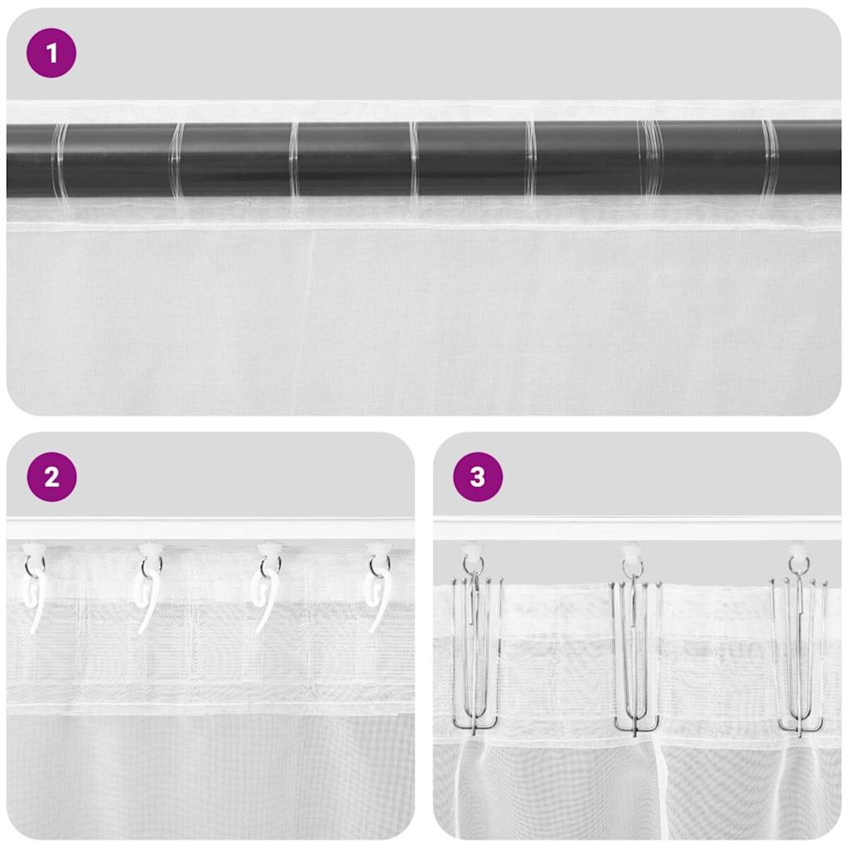 vidaXL Zasłony woalowe z zakładką na górze 2 szt. Brązowe