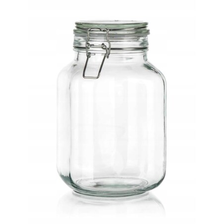 4x Słoik hermetyczny z klipsem szklany na przetwory ogórki weki 2 L soki