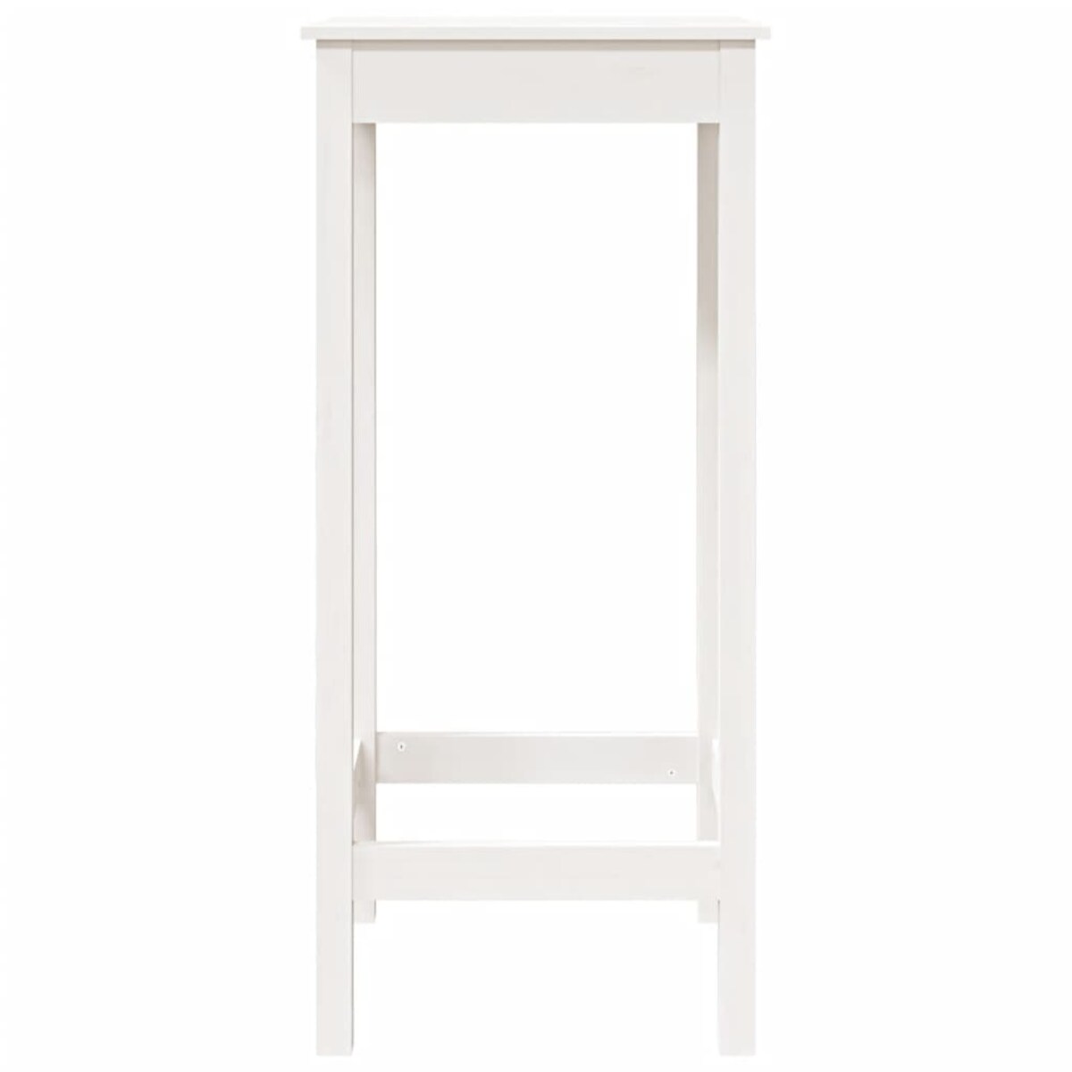vidaXL Stolik barowy, biały, 50x50x110 cm, lite drewno sosnowe