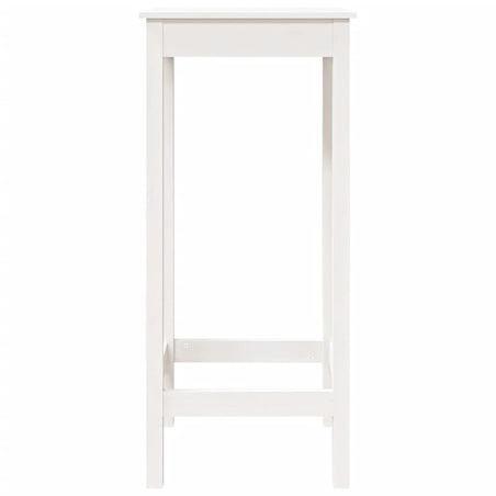vidaXL Stolik barowy, biały, 50x50x110 cm, lite drewno sosnowe