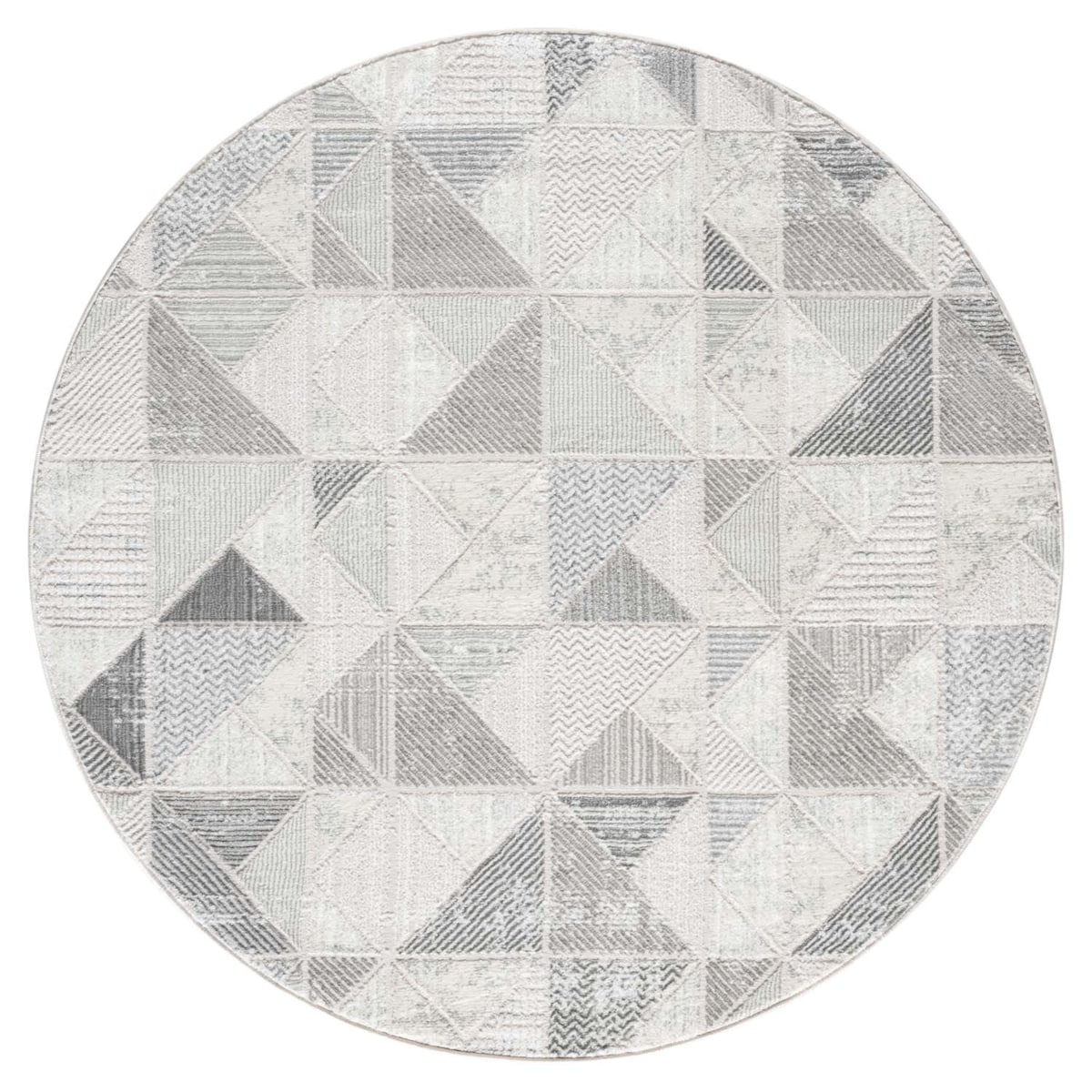 Dywan okrągły strukturalny geometryczny Antique 2310 Szary 160x160