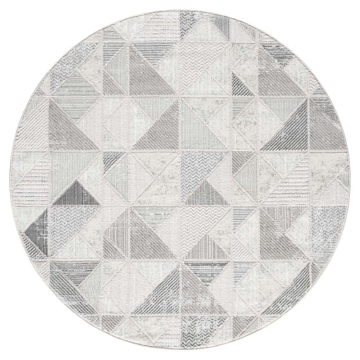 Dywan okrągły strukturalny geometryczny Antique 2310 Szary 160x160