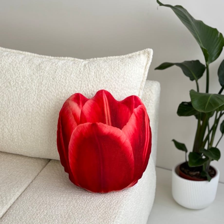 Poduszka kwiat Tulipan czerwony mały