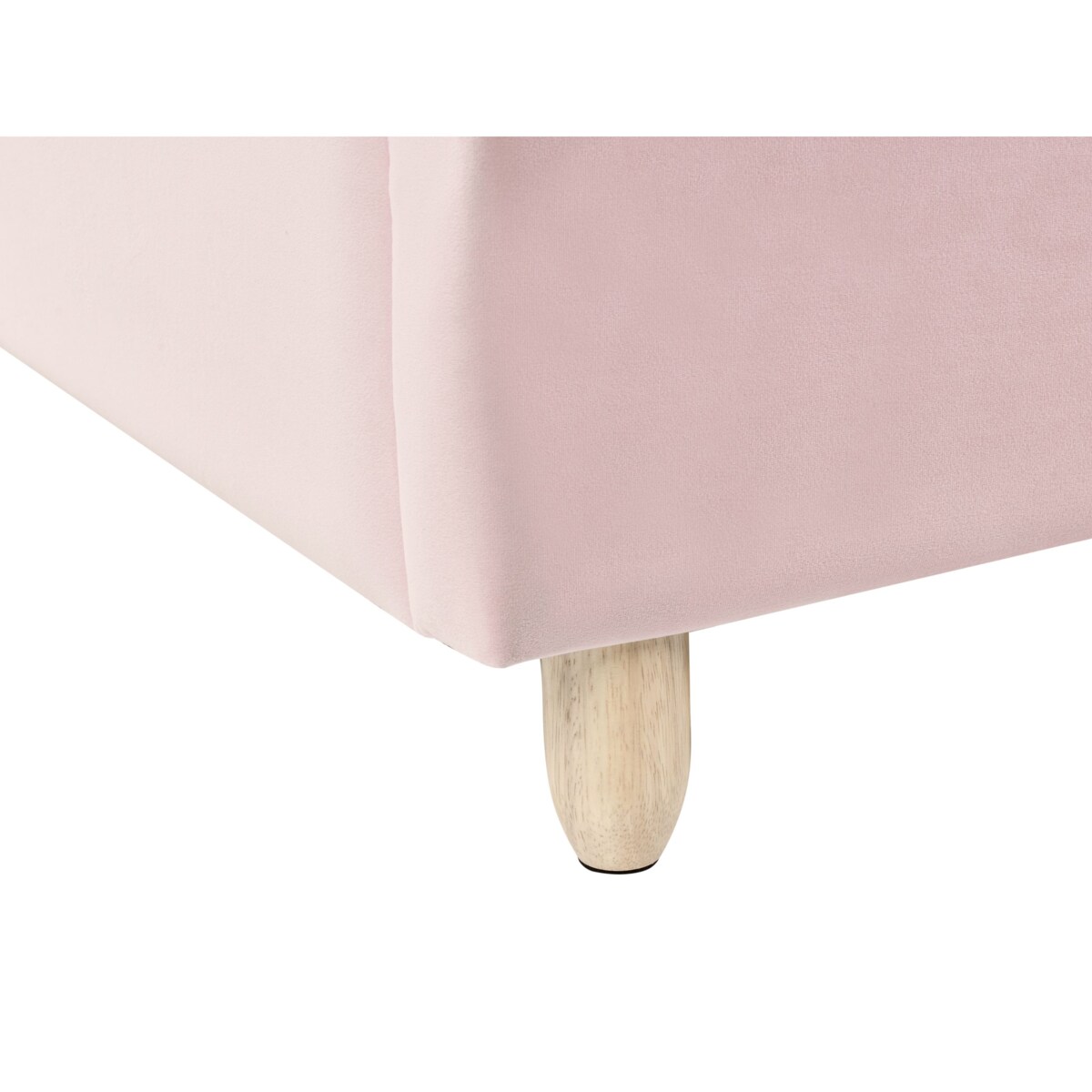 Łóżko dziecięce Tęcza Welur LANDEILLAU 90 x 200 cm Różowy