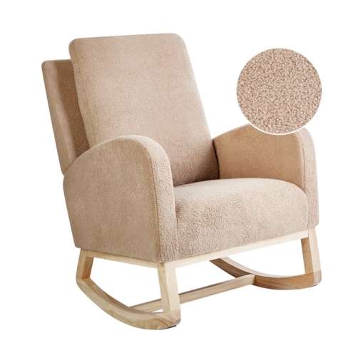 Fotel bujany ALSTA Boucle Beżowy