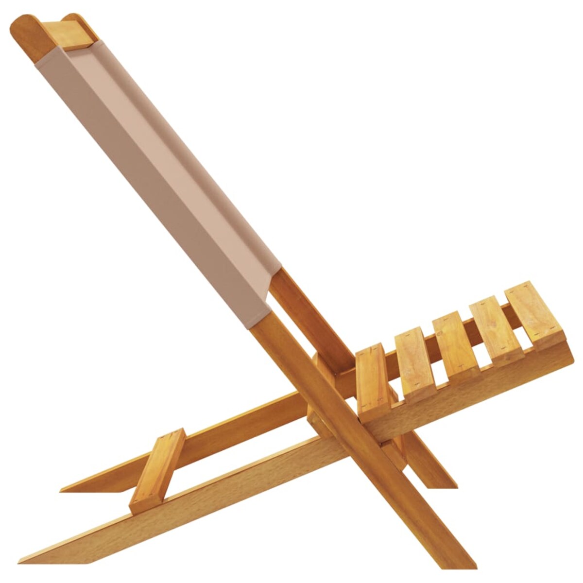 vidaXL Składane krzesła ogrodowe, 6 szt., tkanina taupe i drewno