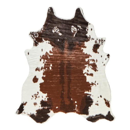 Dywan ekoskóra 150 x 200 cm biało-brązowy BOGONG