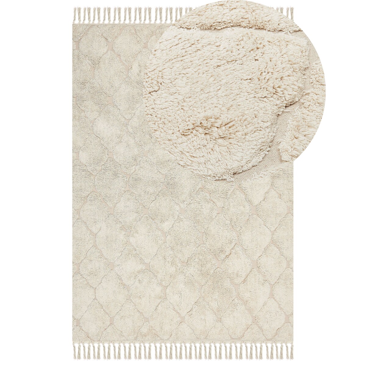 Dywan bawełniany 140 x 200 cm beżowy SILCHAR