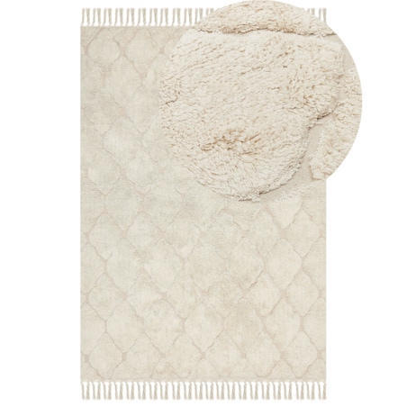 Dywan bawełniany 140 x 200 cm beżowy SILCHAR