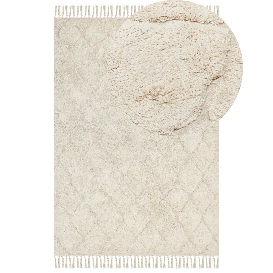 Dywan bawełniany 140 x 200 cm beżowy SILCHAR