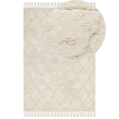Dywan bawełniany 140 x 200 cm beżowy SILCHAR
