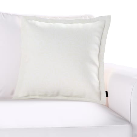 Poszewka Mona na poduszkę 45x45 śmietankowa biel, listki