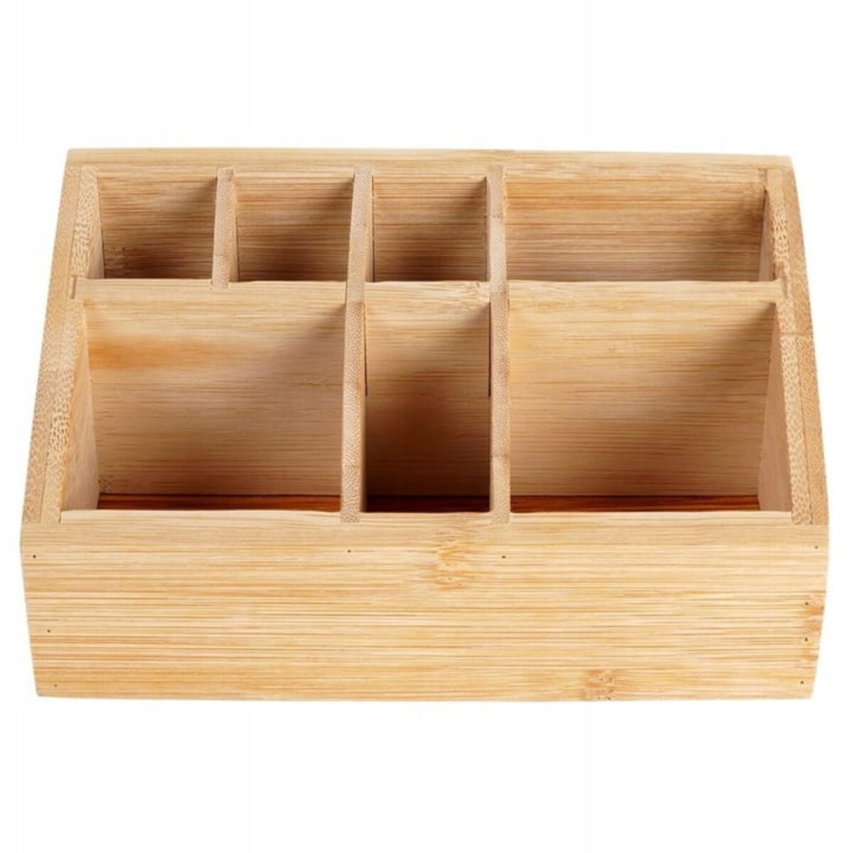 Organizer na kosmetyki bambusowy, naturalny, 17 x 10 x 8 cm