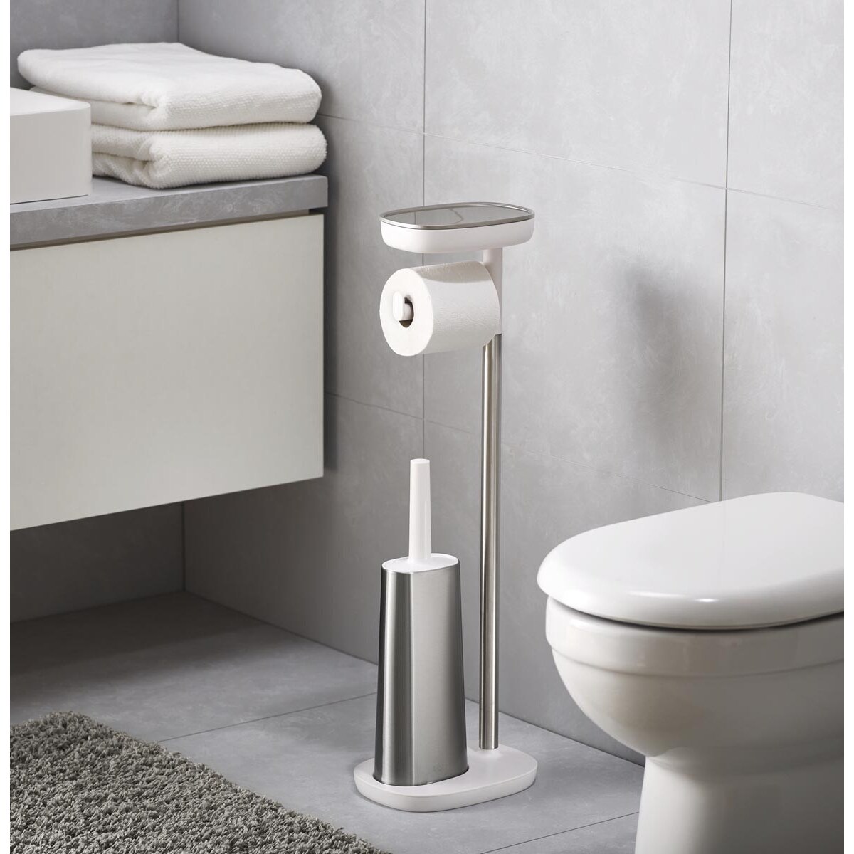 Stojak na papier toaletowy i szczotkę EasyStore, Joseph Joseph