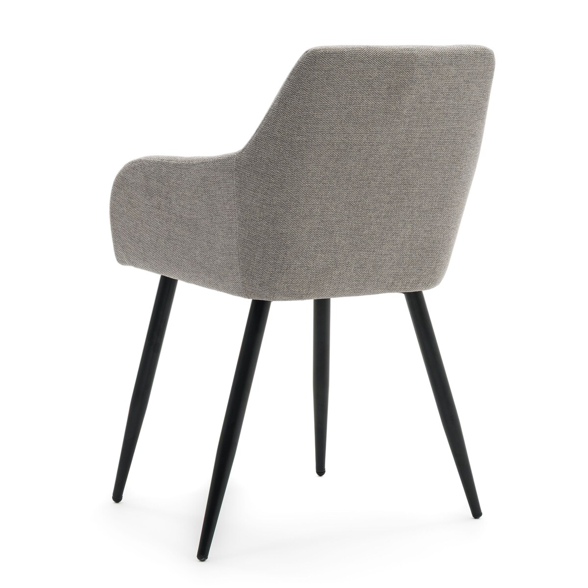 Krzesło nowoczesne tapicerowane NORDI szare na czarnych nogach