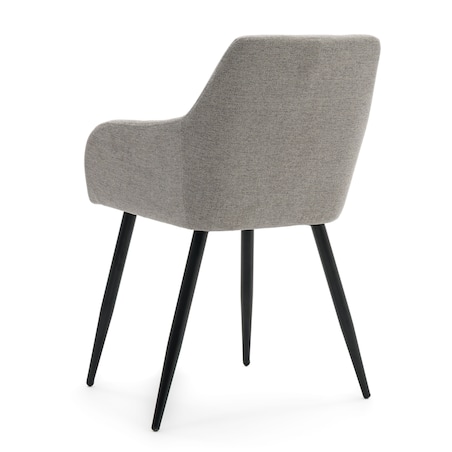 Krzesło nowoczesne tapicerowane NORDI szare na czarnych nogach