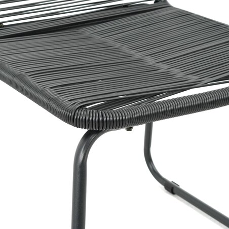 vidaXL 7-częściowy zestaw mebli ogrodowych, rattan PVC, czarny