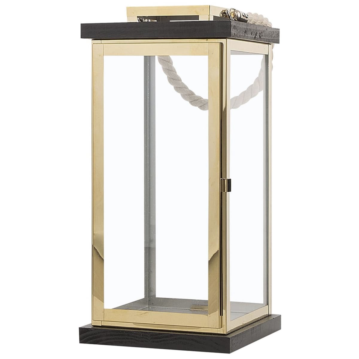 Lampion szklany 41 cm mosiężny BORNEO