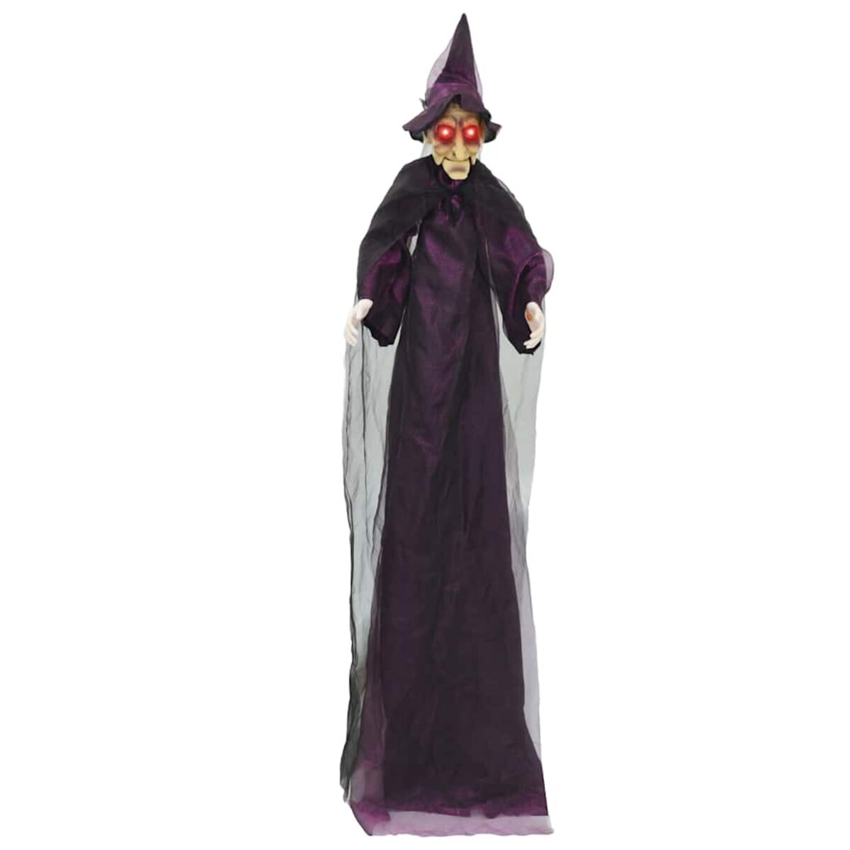 vidaXL Rozmawiająca Czarownica na Halloween Fioletowy 216 x 125 cm