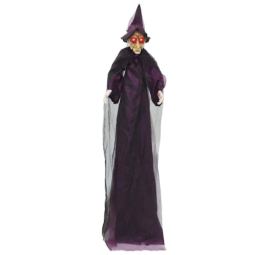 vidaXL Rozmawiająca Czarownica na Halloween Fioletowy 216 x 125 cm