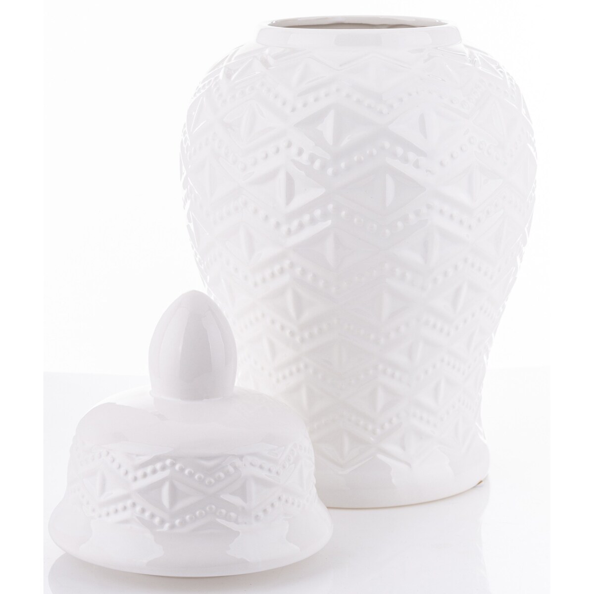 Amfora pojemnik ceramiczny White 47 cm