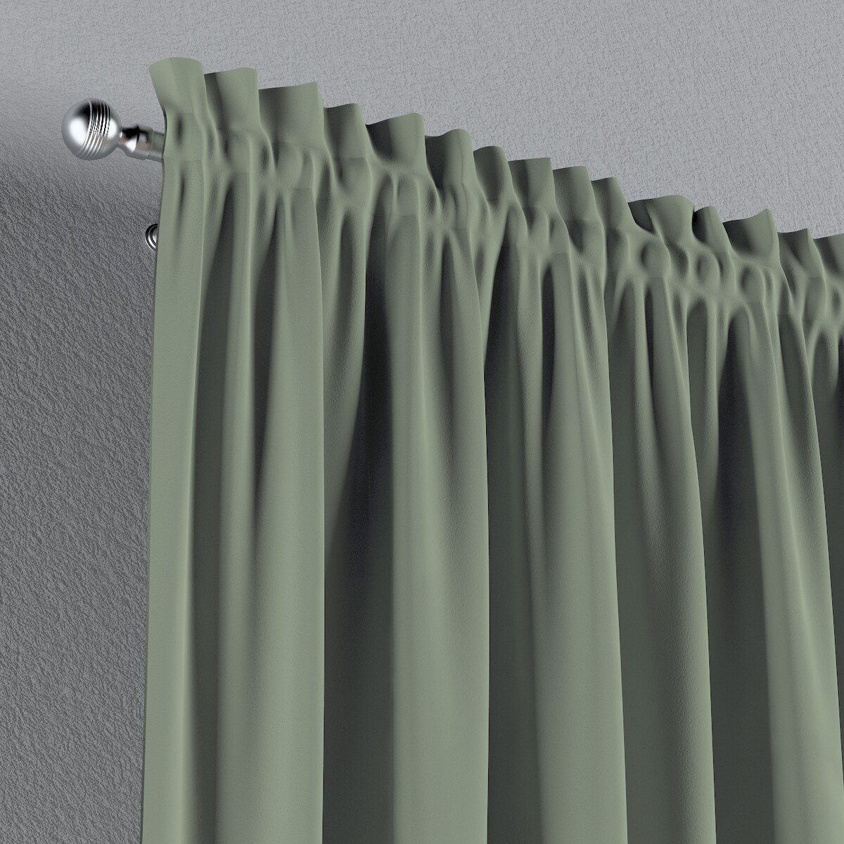 Zasłona na kanale z grzywką 1 szt. 130x245 szałwiowy