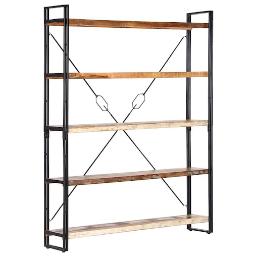 vidaXL 5-poziomowy regał na książki, 140x30x180 cm, drewno z odzysku