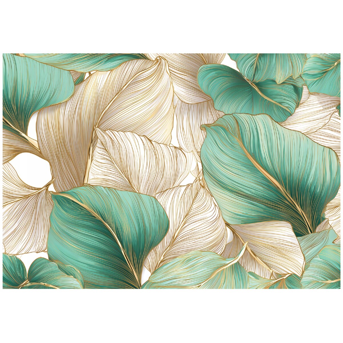 Fototapeta Do Sypialni Salonu Na Flizelinie Liście Abstrakcja Zielony 400x280